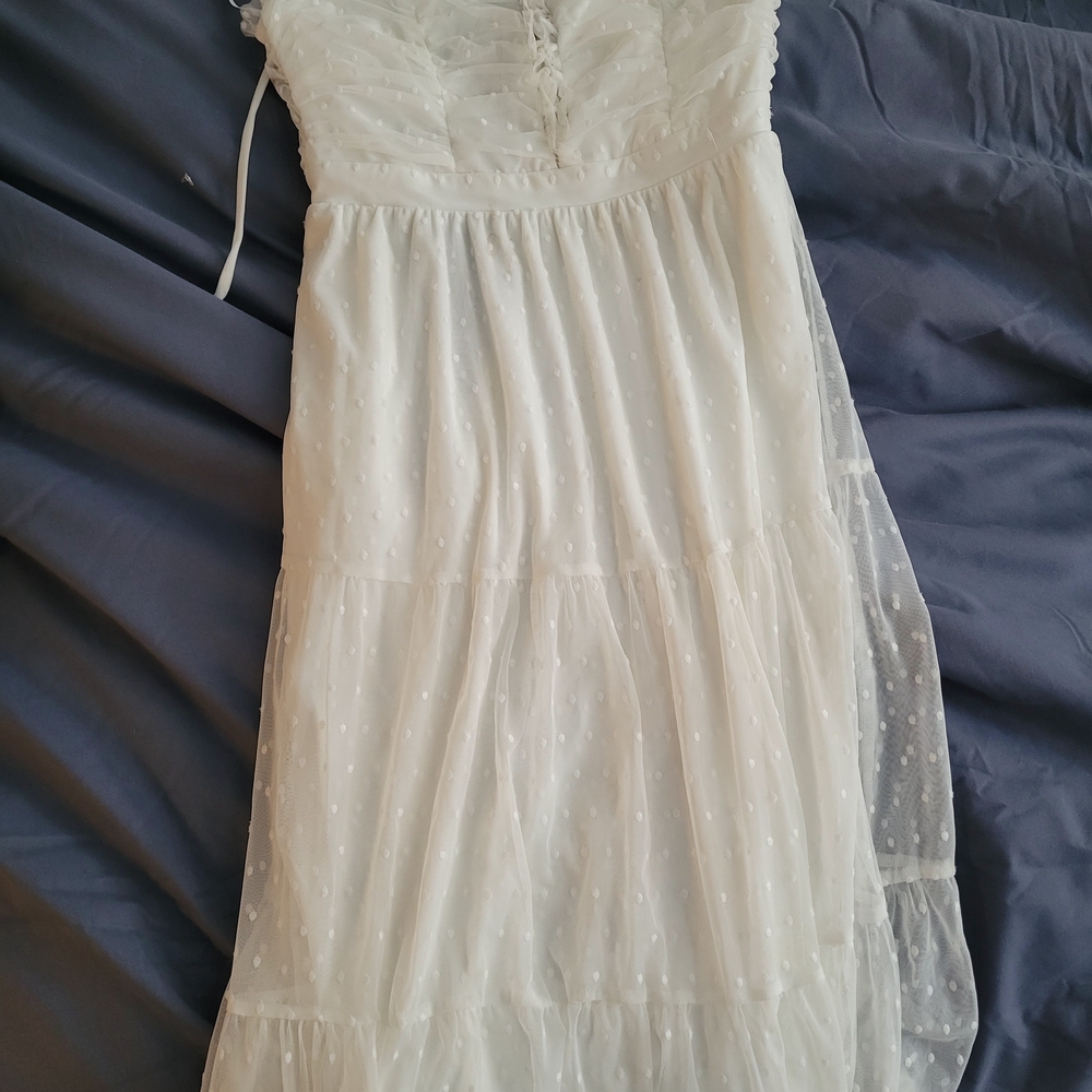 Lulu's White Midi Dress
